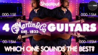 Video thumbnail for Shootout: MARTIN 000-15M vs. MARTIN 000-15SM vs. MARTIN 00-15M vs. MARTIN 000-15E (Tone Comparison) by Made by Miike