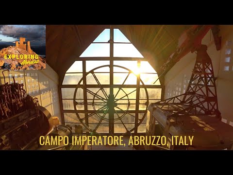 Exploring Abruzzo - Campo Imperatore, Abruzzo, Aperitivo Time in old cable car, [Italy]