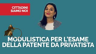 Modulistica per l'esame della patente da privatista
