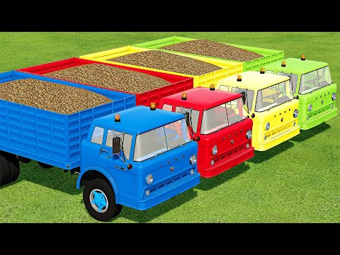 LOAD & TRANSPORT POTATOES WITH FORD MINI TRUCKS AND MAN TRUCKS! - Farming Simulator 22