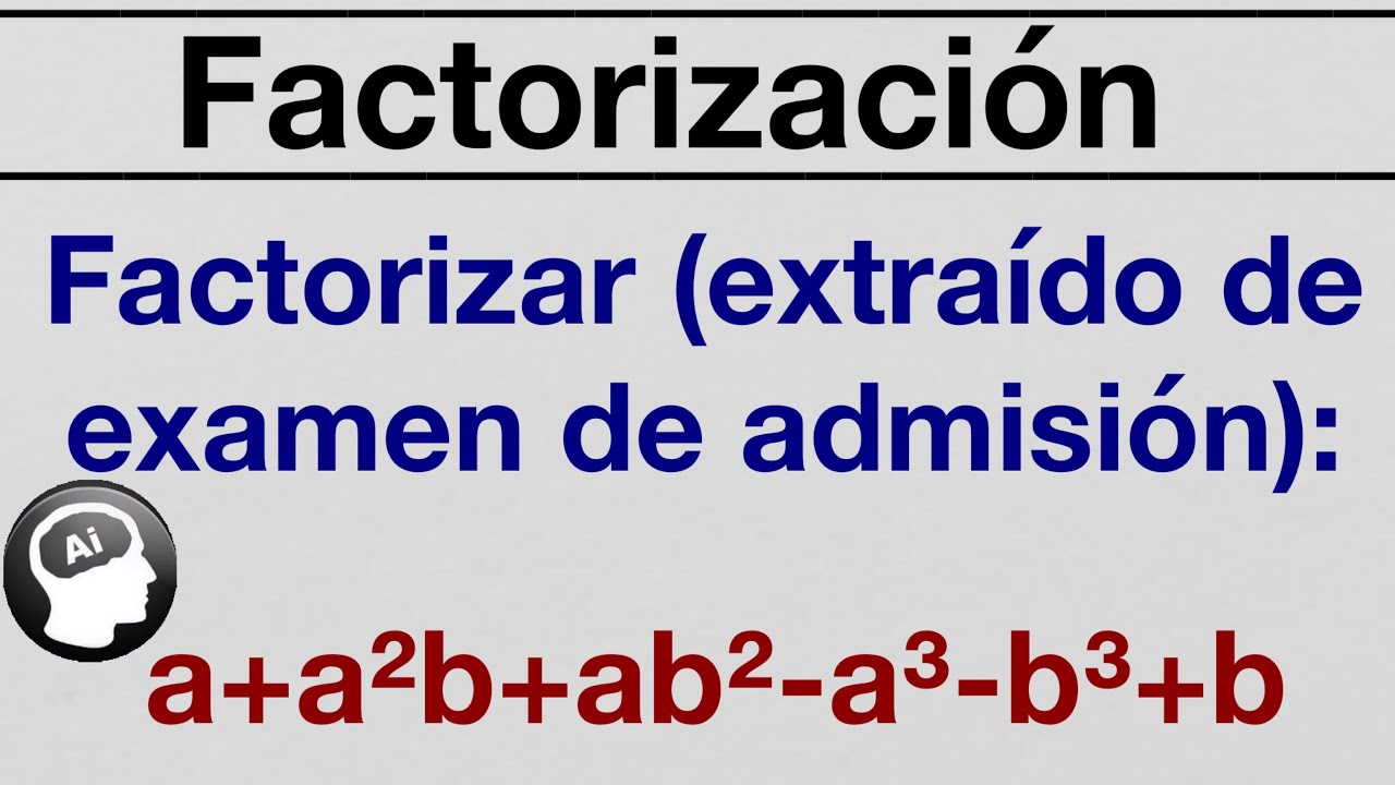 Factorizacion (extraido de examen de admision): a+a²b+ab²-a³-b³+b