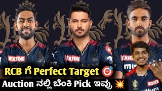 IPL 2023 auction RCB's local target players in auction kannada|IPL RCB auction analysis prediction