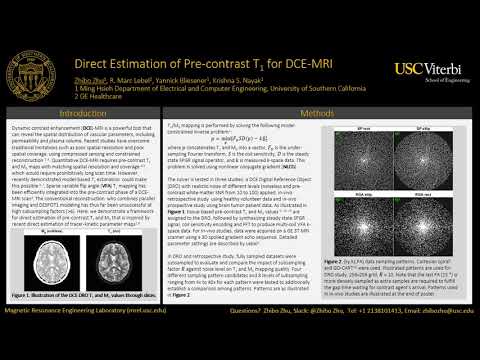 Zhibo Zhu | Direct Estimation of pre-contrast T1 for DCE-MRI