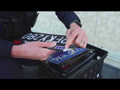 San Diego Police seize dozens of illegally modified license plates in a month