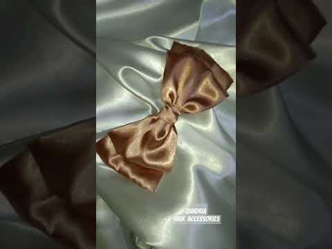 BOW RUST & CREAM COLOR #handmadeaccessories #hairaccessories #diy