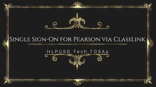 Single Sign-On for Pearson via ClassLink