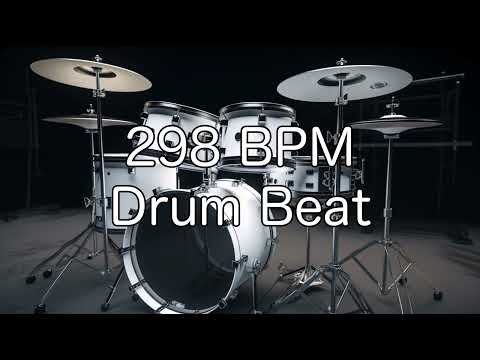 298 BPM Rock Drum Beat for Musical Practise