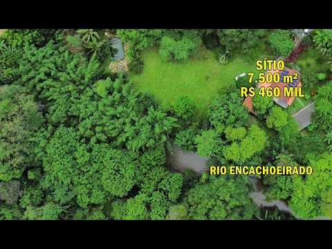 SÍTIO A VENDA com 7.500 m² com RIO ENCACHOEIRADO em Cachoeiras de Macacu/RJ - R$ 460.000,00.