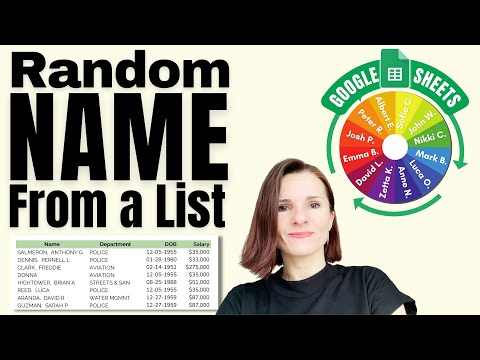 Random Name from List in Google Sheets || Select Random Number