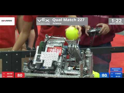 VEX Worlds 2016 - VRC High School - Science - Qual 227 (8615F 2059A) 159 vs 239 (1104H 8123)