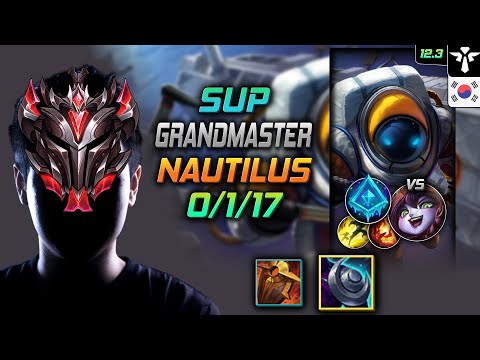 GrandMaster Nautilus Support vs Lulu - 천상계 서폿 노틸러스 저녁갑주 빙결 - LOL KR 12.3