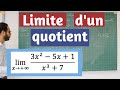 Limites de fonctions - Quotient de polynômes