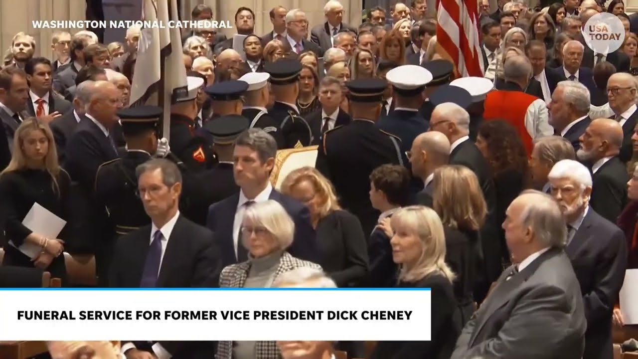 After Dick Cheney funeral service, Liz Cheney and former vice president's family depart cathedral
