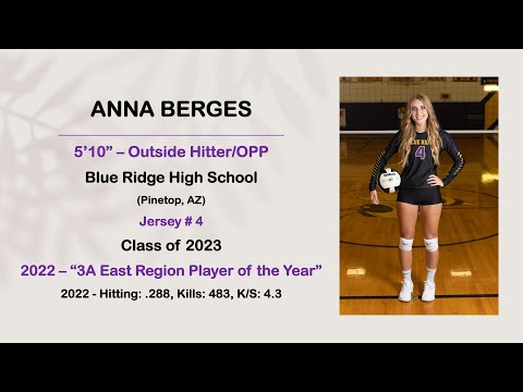 Anna Berges - 2022 High School Volleyball Highlights