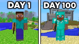 I Spent 100 Days in Minecraft's Oldest Version