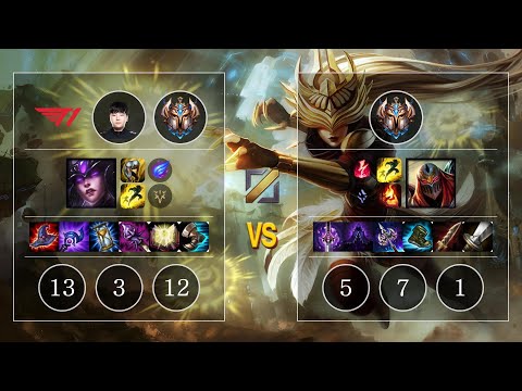 T1 Gori Syndra vs Zed Mid - KR Challenger Patch 10.10