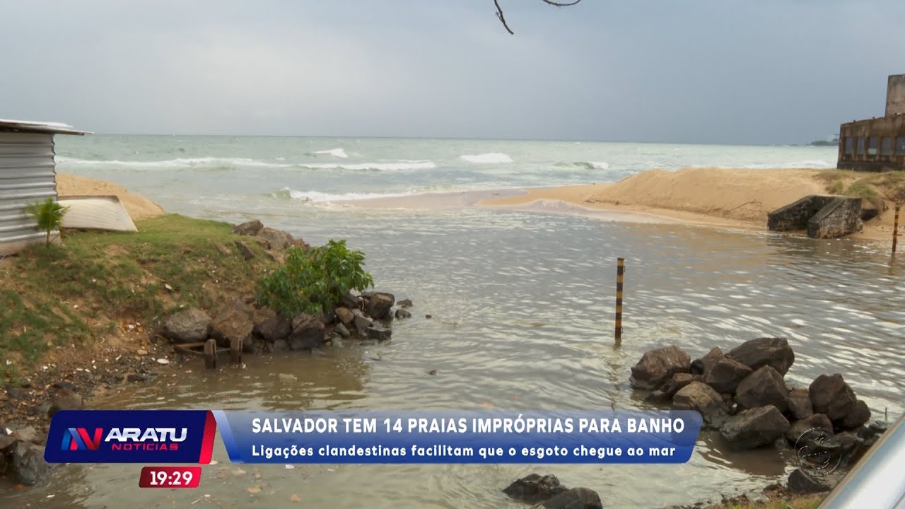 Do esgoto para o mar: Salvador possui 14 praias impróprias para banho