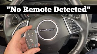 How To Start A 2016 - 2024 Chevy Camaro With No Remote Detected - Chevrolet Dead Bad Broken Key Fob