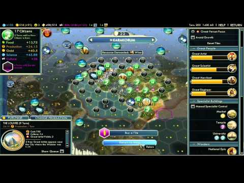 Let's Play Civilization 5 with Commentary Part 10 Mongols