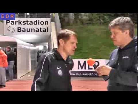 KSV-Trainer Jörn Großkopf nach dem 2:0 Derbyerfolg in Baunatal