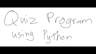 Download the video "Quiz Taker Using Python(Also a Quiz Maker)"