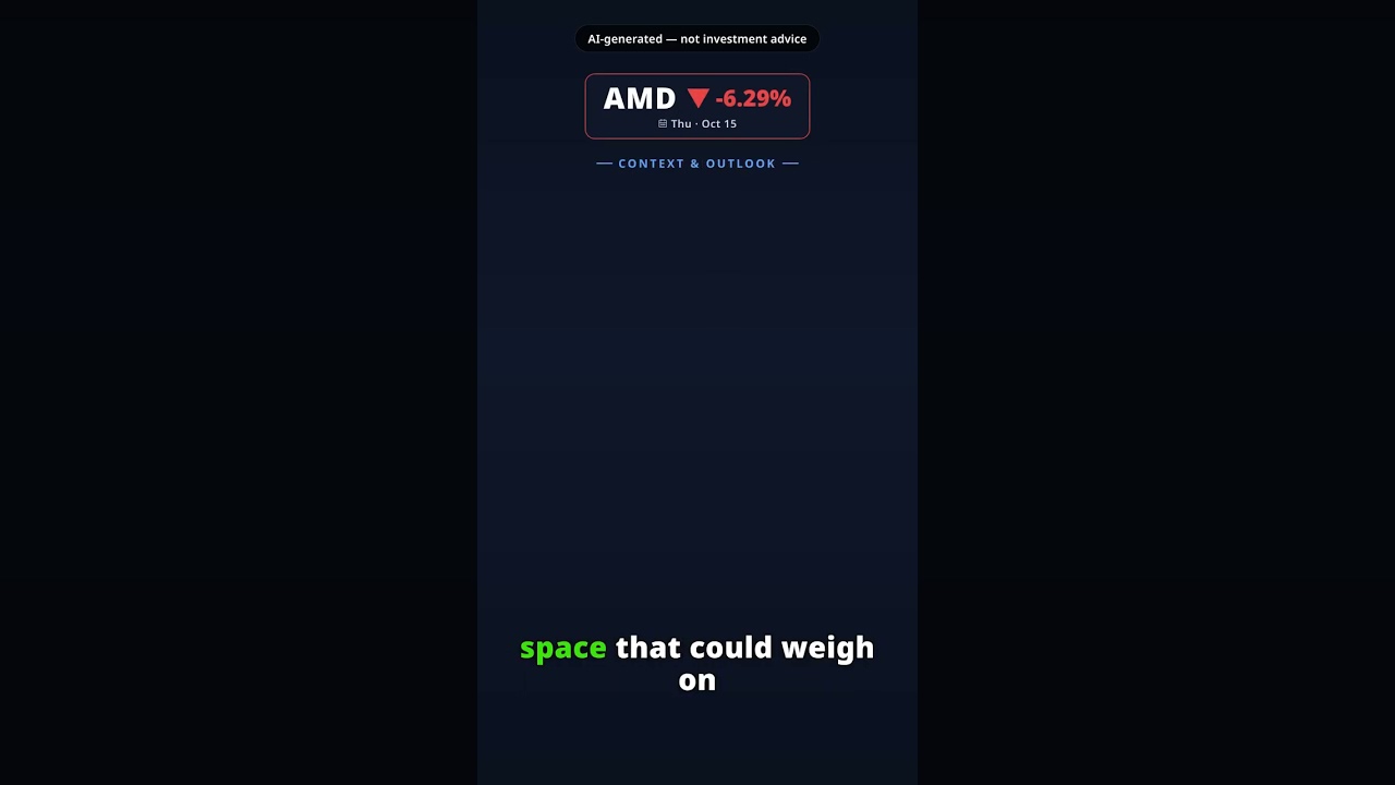 Por que a ação da Advanced Micro Devices tomba hoje? AMD -6.29%