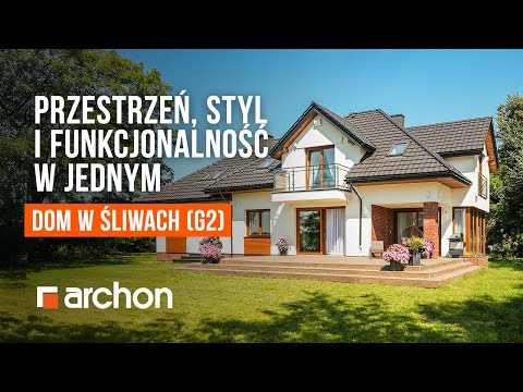 Dom w śliwach (G2) – Klasyczny dom. Przestrzeń, styl i funkcjonalność - ARCHON+ Projekty Domów #dom