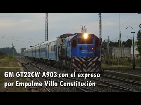 GM GT22CW A903 con el expreso por Empalme Villa Constitución. (0839) 23-4-2023.