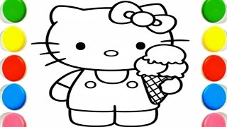 Beautiful Hello Kitty Drawing, Painting & Coloring For Kids and Toddlers_ Child Art#drawing#coloring