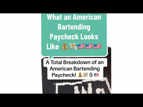 American Bartending Paycheck Breakdown From Idaho