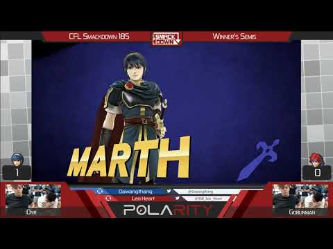 CFL Smackdown 185 WiiU - Dyr (Marth, Cloud) vs Goblinman (Roy) - Winners Semis