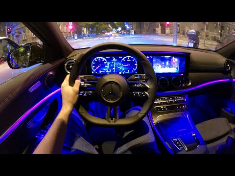 New MERCEDES E-CLASS 2021 - Night POV test drive (PURE DRIVING) E220d FACELIFT