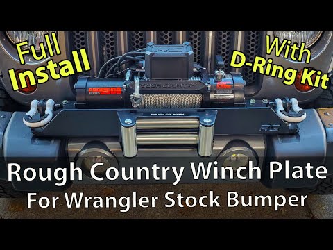 BEST Winch Plate for Stock Jeep Bumper / Rough Country Winch Plate Install