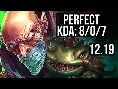 SINGED vs TAHM KENCH (TOP) | 8/0/7, 2.1M mastery, Legendary | EUW Diamond | 12.19