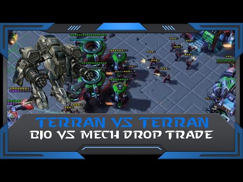 StarCraft 2 (RuFF Highlight): Bio vs Mech Drop Trade