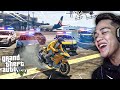 Animated Ninja Superbike Vs. 7 Fast POLICE Cars!! *INTENSE* | GTA 5