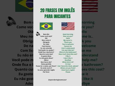 20 FRASES EM INGLÊS PARA INICIANTES