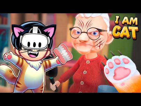I'M A CAT AND MY GRANDMA IS CRAZY | I Am Cat VR | Karim Plays