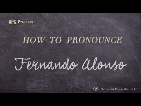 How to Pronounce Fernando Alonso (Real Life Examples!)