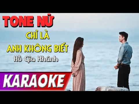 TONE NỮ | Chỉ Là Anh Không Biết BEATCHUAN | Hồ Gia Khánh | Karaoke Lợi Nguyễn