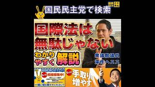 国民民主党 深作ヘスス 国際法について解説 4月13日