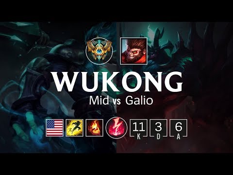 Wukong Mid vs Galio - NA Challenger Patch 8.7