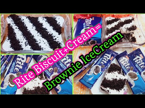 How To Make Brownie IceCream from Rite Biscuits  | براؤنی آئسکریم | Recipe By Areeba Food & Vlogs