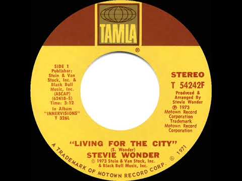 1974 HITS ARCHIVE: Living For The City - Stevie Wonder (stereo 45 single version--#1 R&B hit)