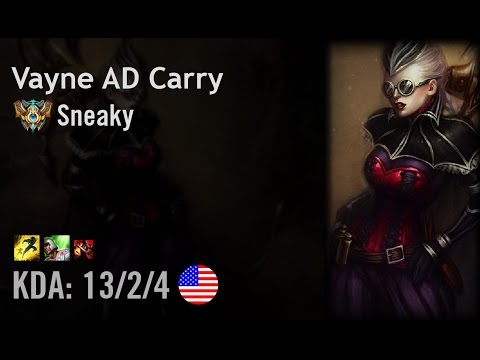 Vayne AD Carry vs Draven - Sneaky - NA Challenger Patch 6.7