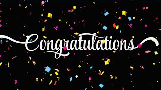 Congratulations video background, chill happy jazz music, high quality 4K 2025