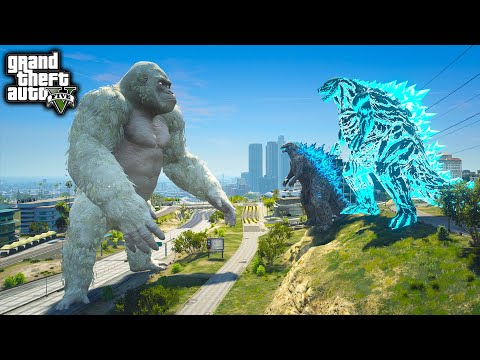 Atomic Godzilla, Godzilla Earth Vs Giant George - Rampage ( GTA V Mods )