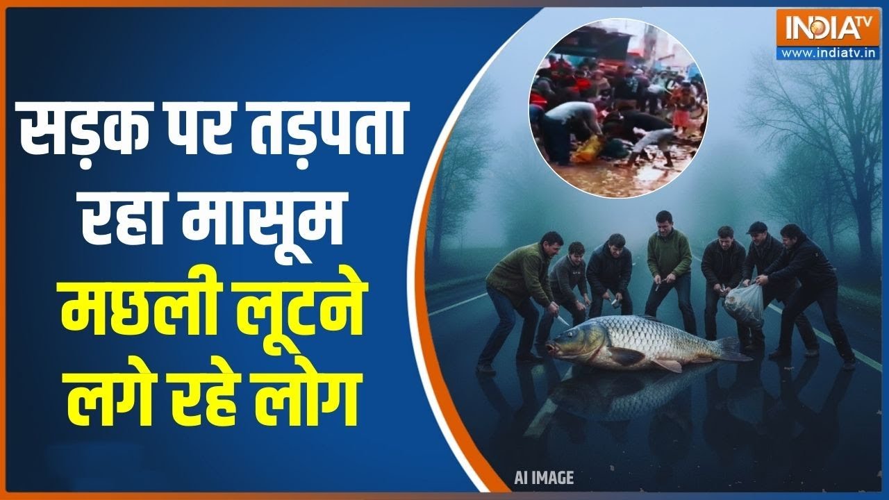 Sitamarhi Machhli Loot: सड़क पर तड़पता रहा मासूम मछली लूटने लगे रहे ?
