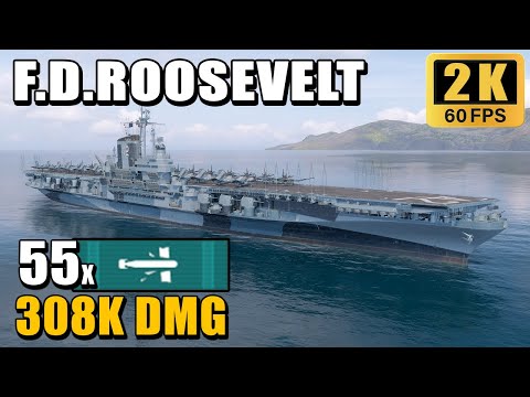 Aircraft carrier Franklin D. Roosevelt: 55 Torpedo hits