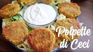 POLPETTE di CECI | SOLO 3 INGREDIENTI senza uova economici facili e veloci | Hamburger di ceci